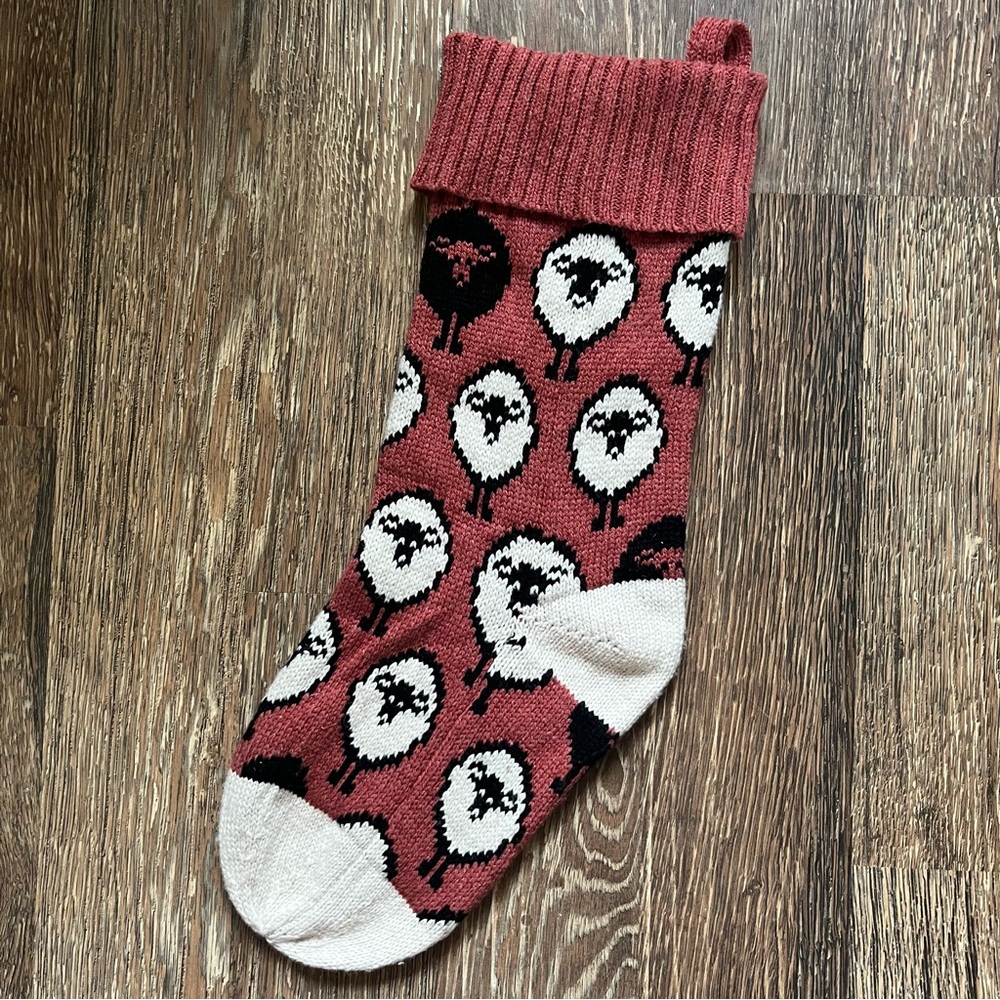 SMARTWOOL Christmas Stocking Knit Black Sheep merino wool blend Holiday Decor